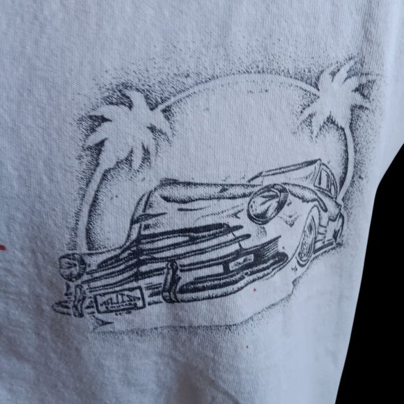 Vintage Men's T-shirt Large Chicana Lowrider Pinup Girl Fast N Sexy Delta USA L - Picture 4 of 6